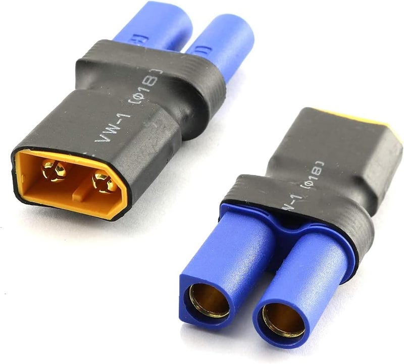 LINSYRC 5-Pack XT60 Male Connector to EC5 Female Connector Adapter Plug for RC Lipo Battery - Image 4
